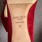 Jimmy Choo Alcantara Red High heels