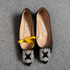 空白 Black Flat shoes
