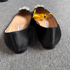 空白 Black Flat shoes