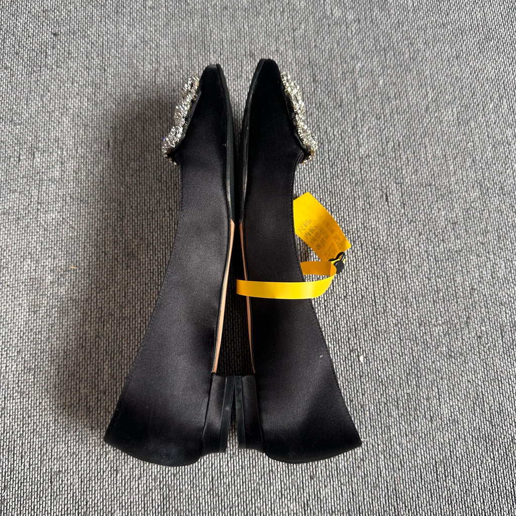 空白 Black Flat shoes