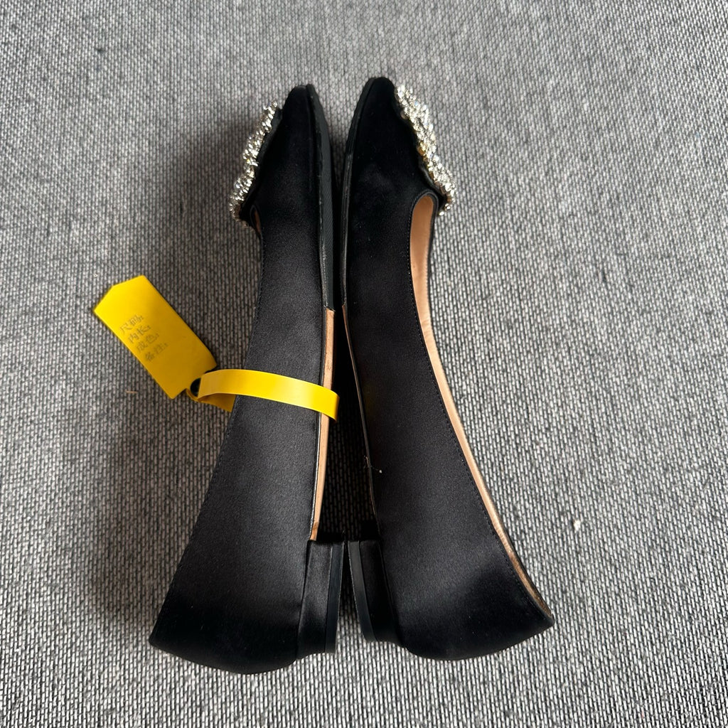 空白 Black Flat shoes