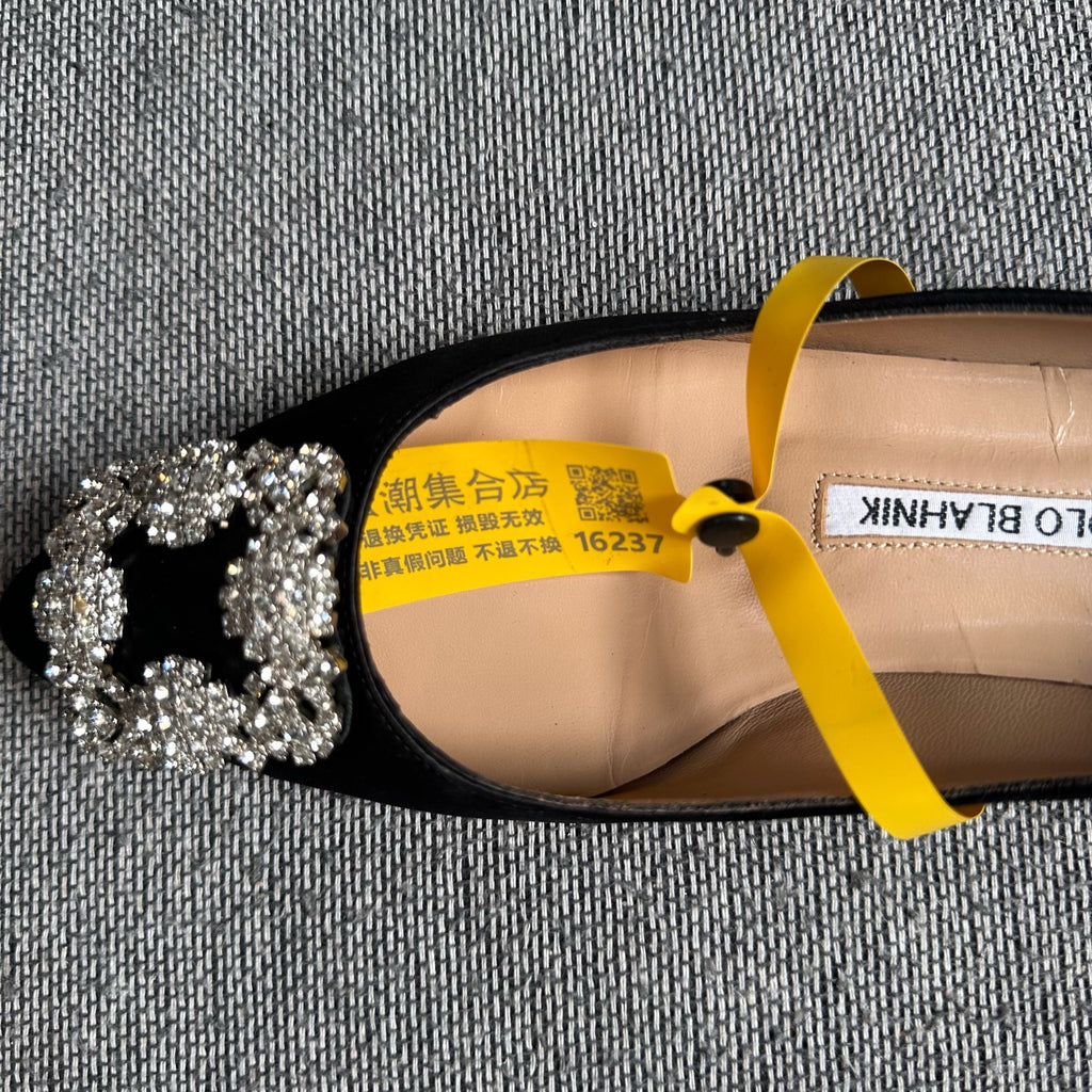 空白 Black Flat shoes