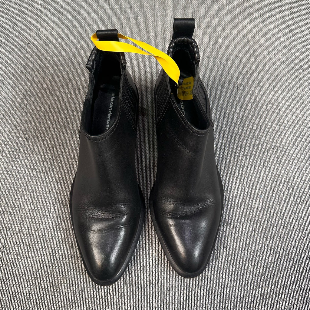 空白 Black Ankle boots