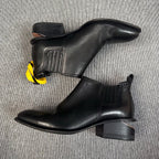 空白 Black Ankle boots