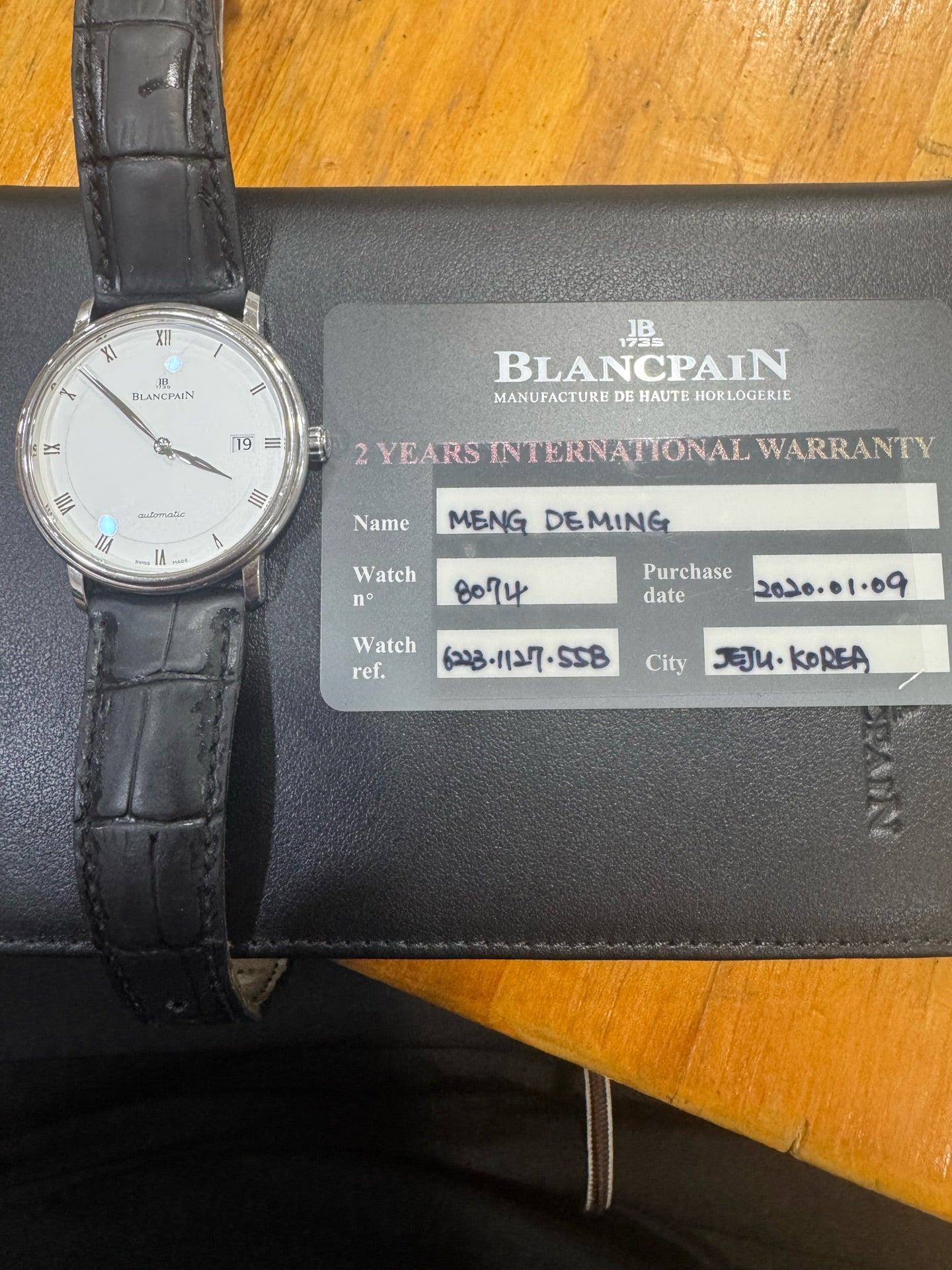 Blancpain Classic Automatic (self-winding) watch 38 millimeters 6223-1127-55B