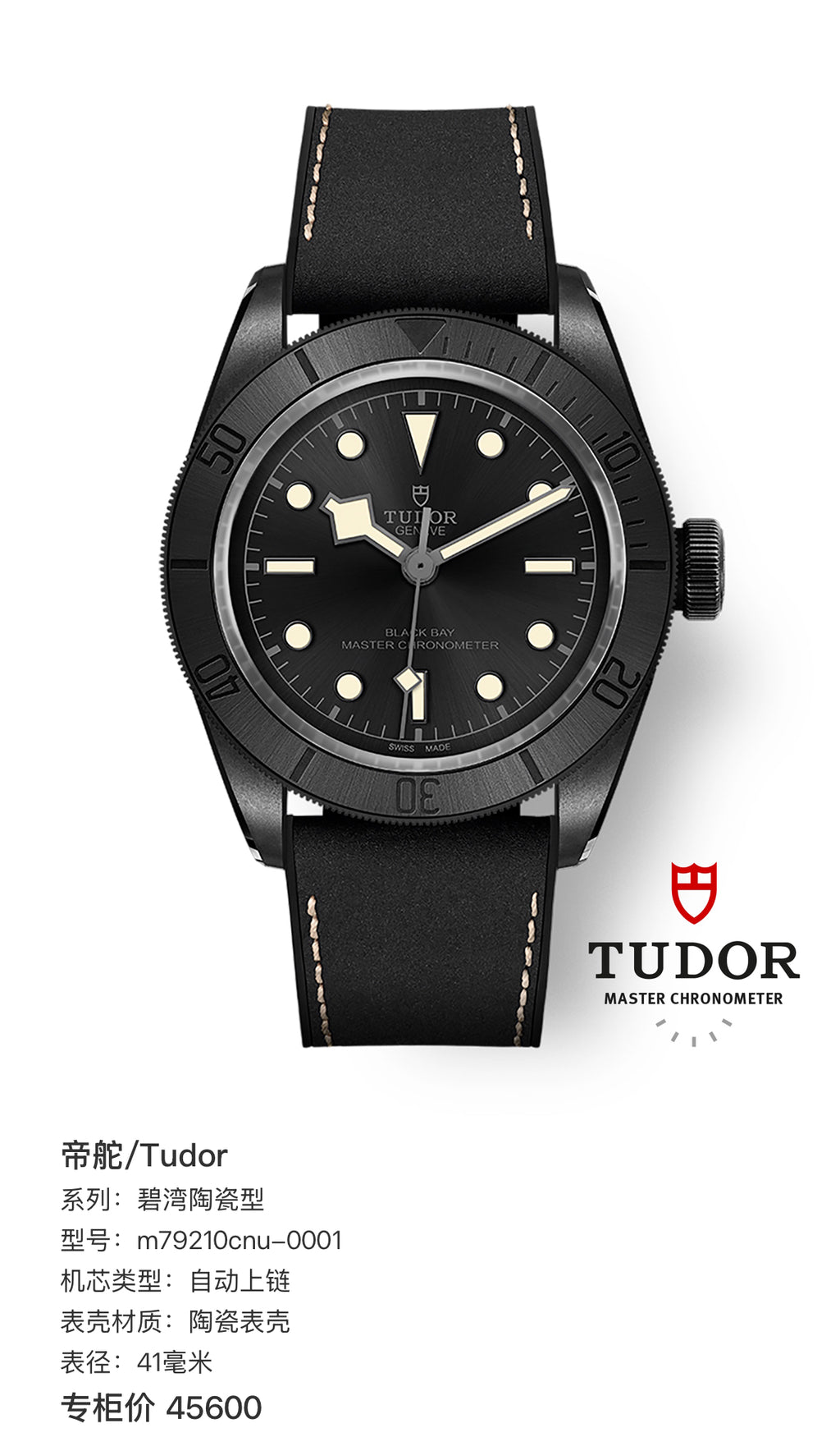 Tudor Bìwān Ceramic Type 41 millimeters m79210cnu-0001