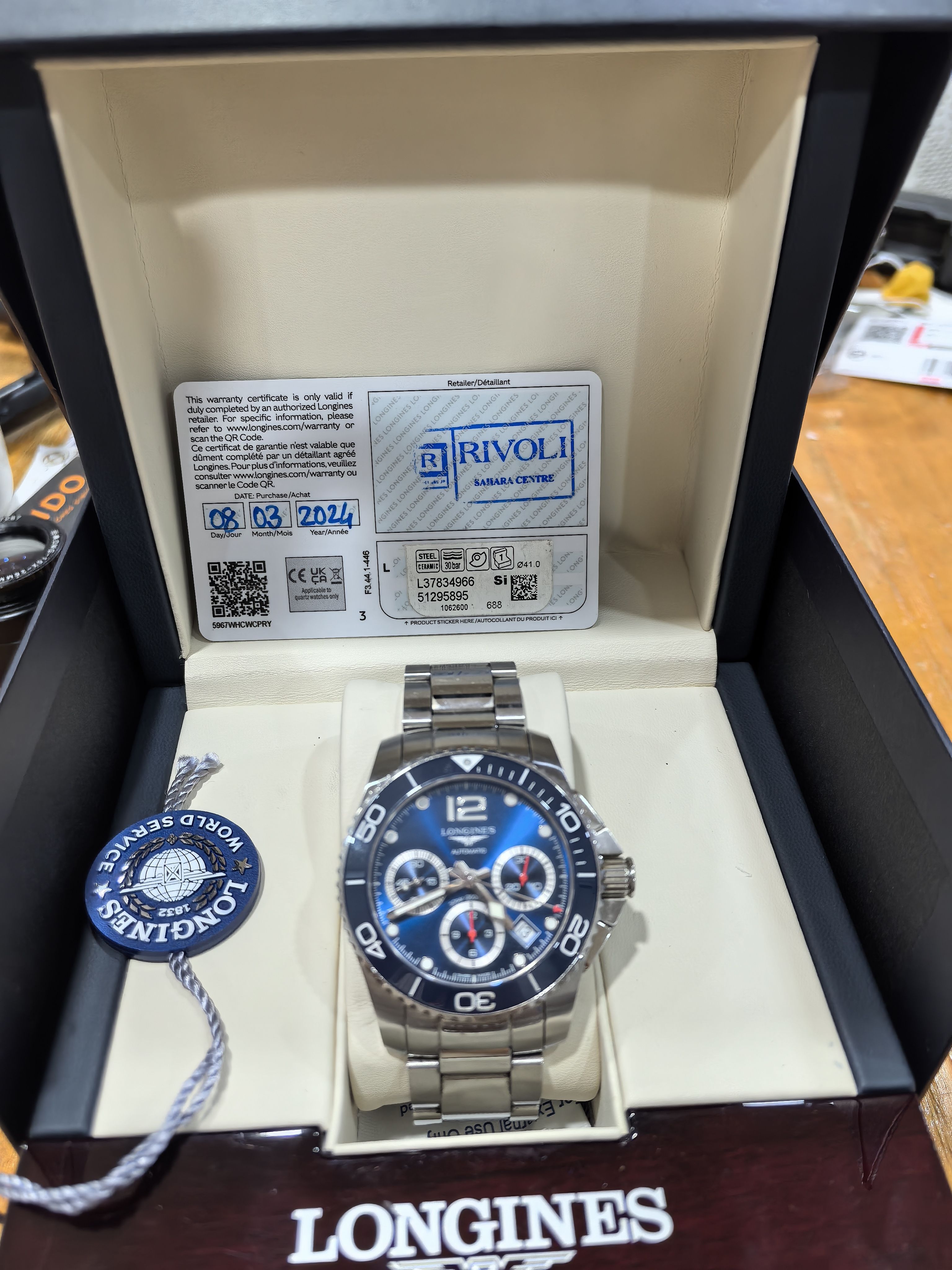 Longines Conquest Diving Series Mechanical watch 41.00mm L3.783.4.96.6