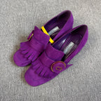 Prada Alcantara Purple Loafers