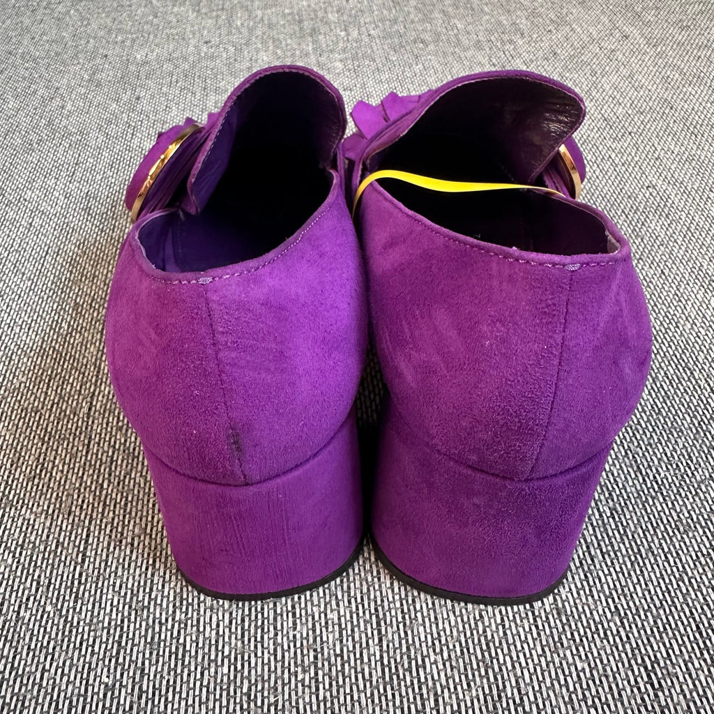 Prada Alcantara Purple Loafers