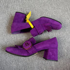 Prada Alcantara Purple Loafers