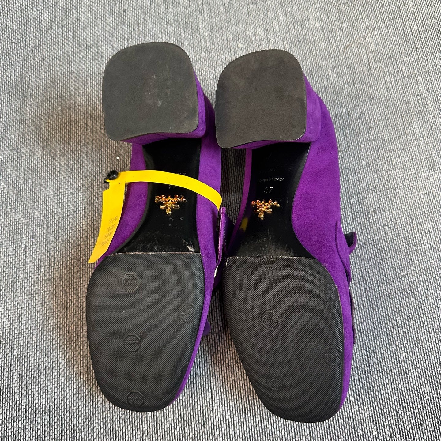 Prada Alcantara Purple Loafers