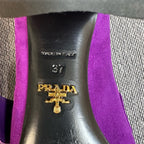 Prada Alcantara Purple Loafers