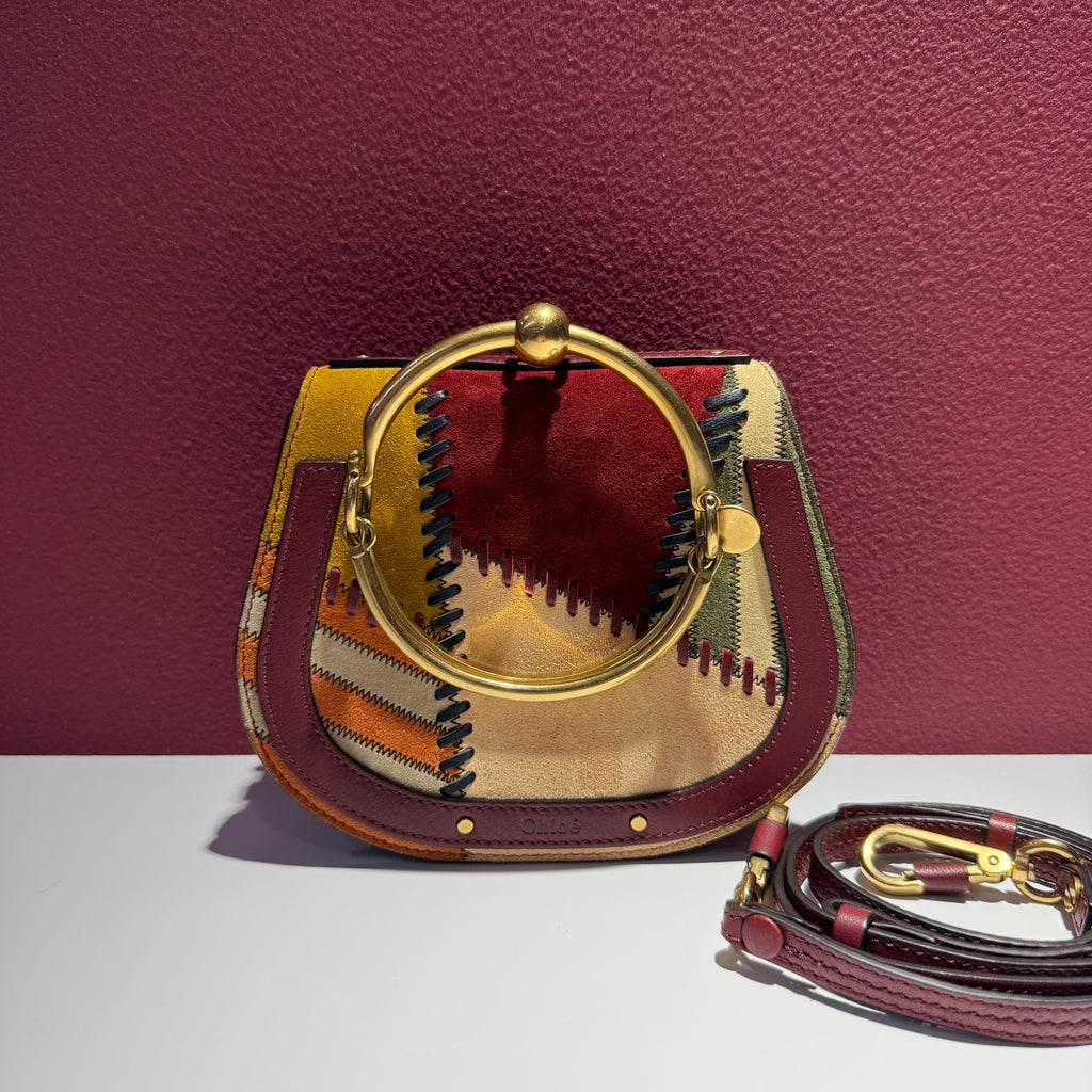Chloe Alcantara Red Crossbody