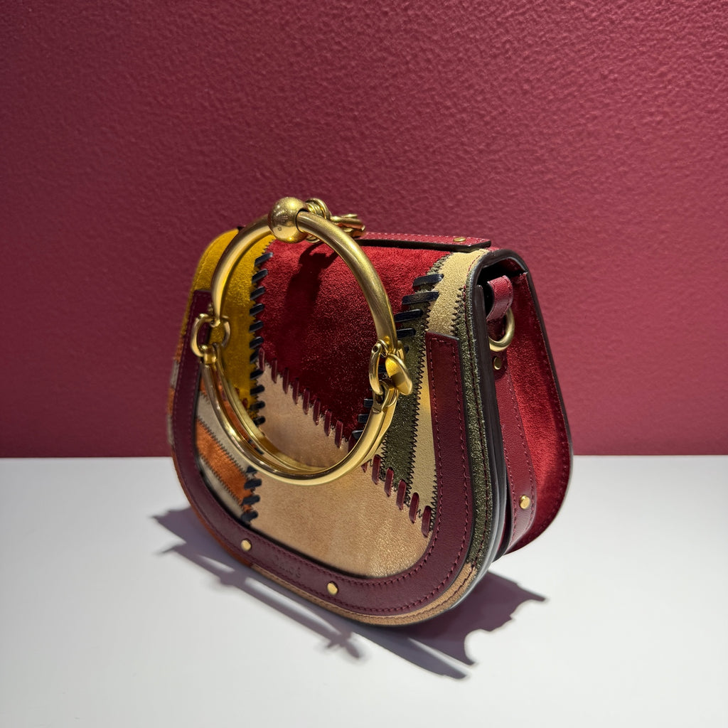 Chloe Alcantara Red Crossbody