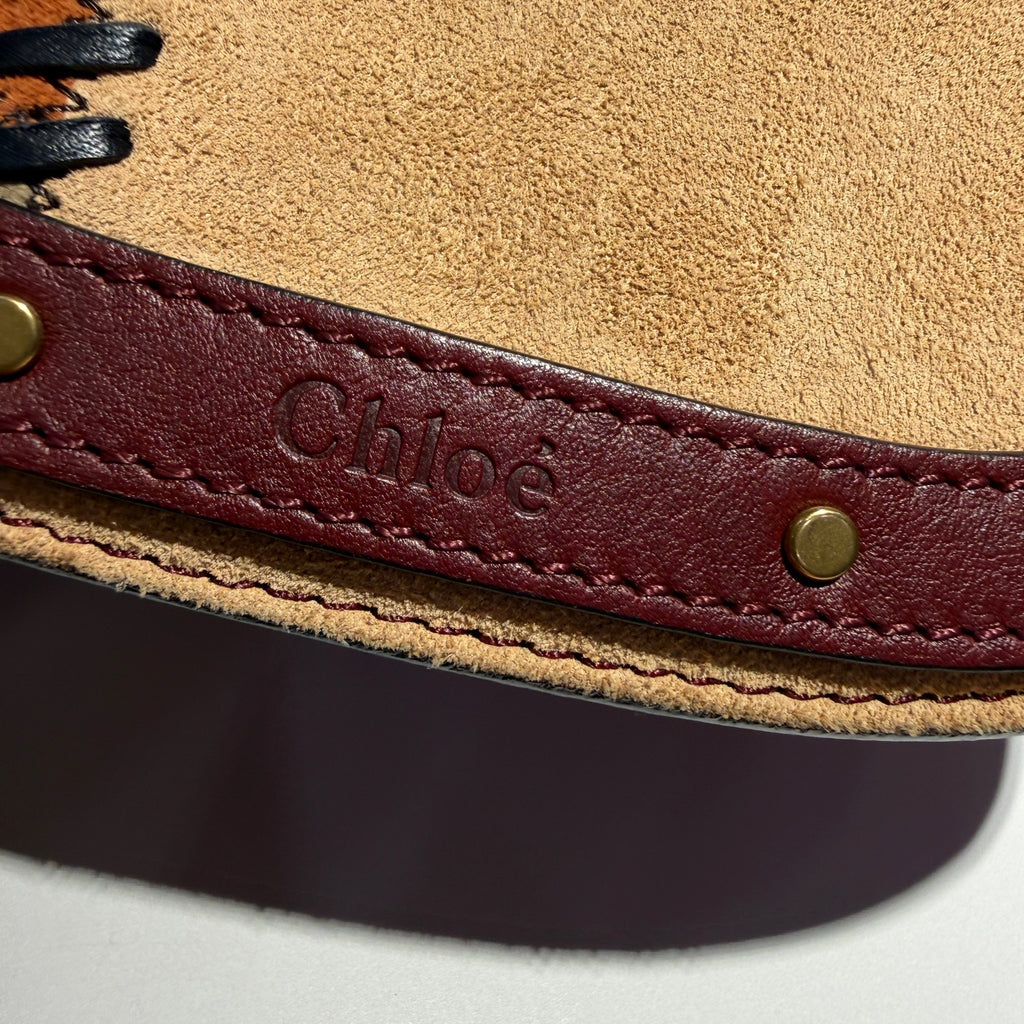 Chloe Alcantara Red Crossbody