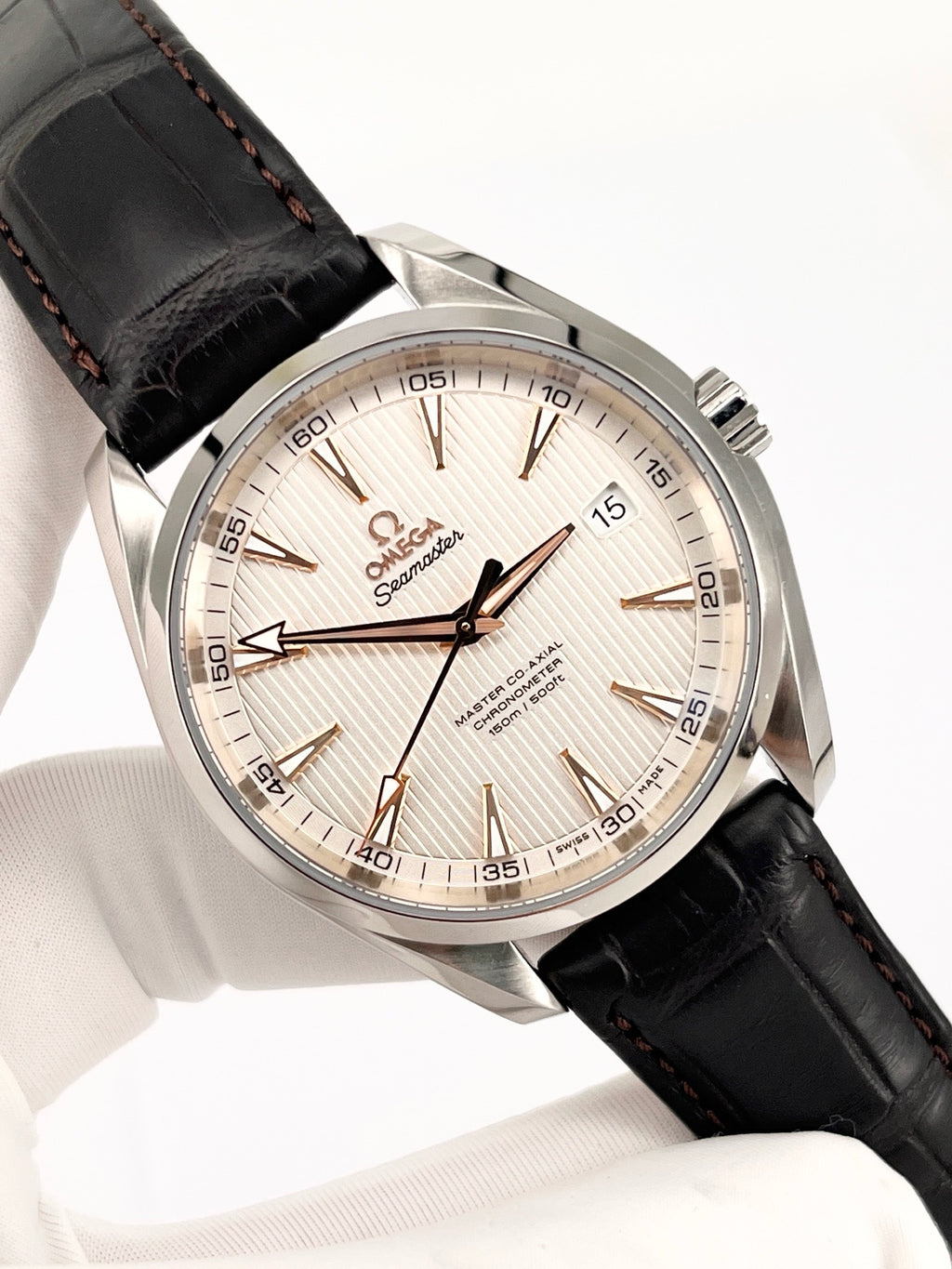 Omega White Automatic (self-winding) watch