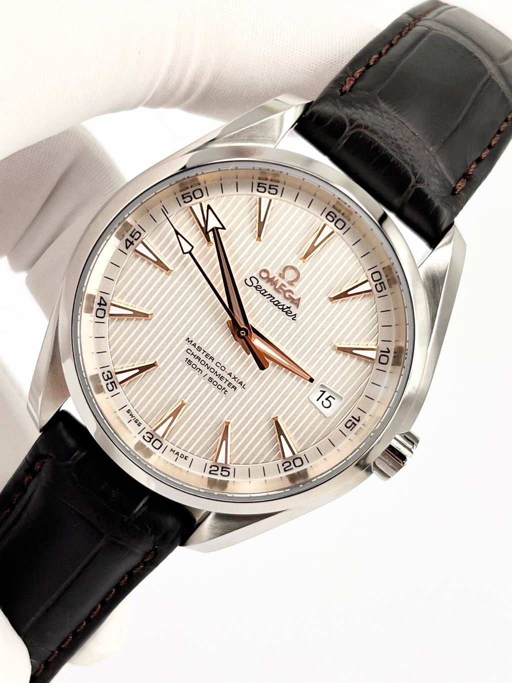 Omega White Automatic (self-winding) watch