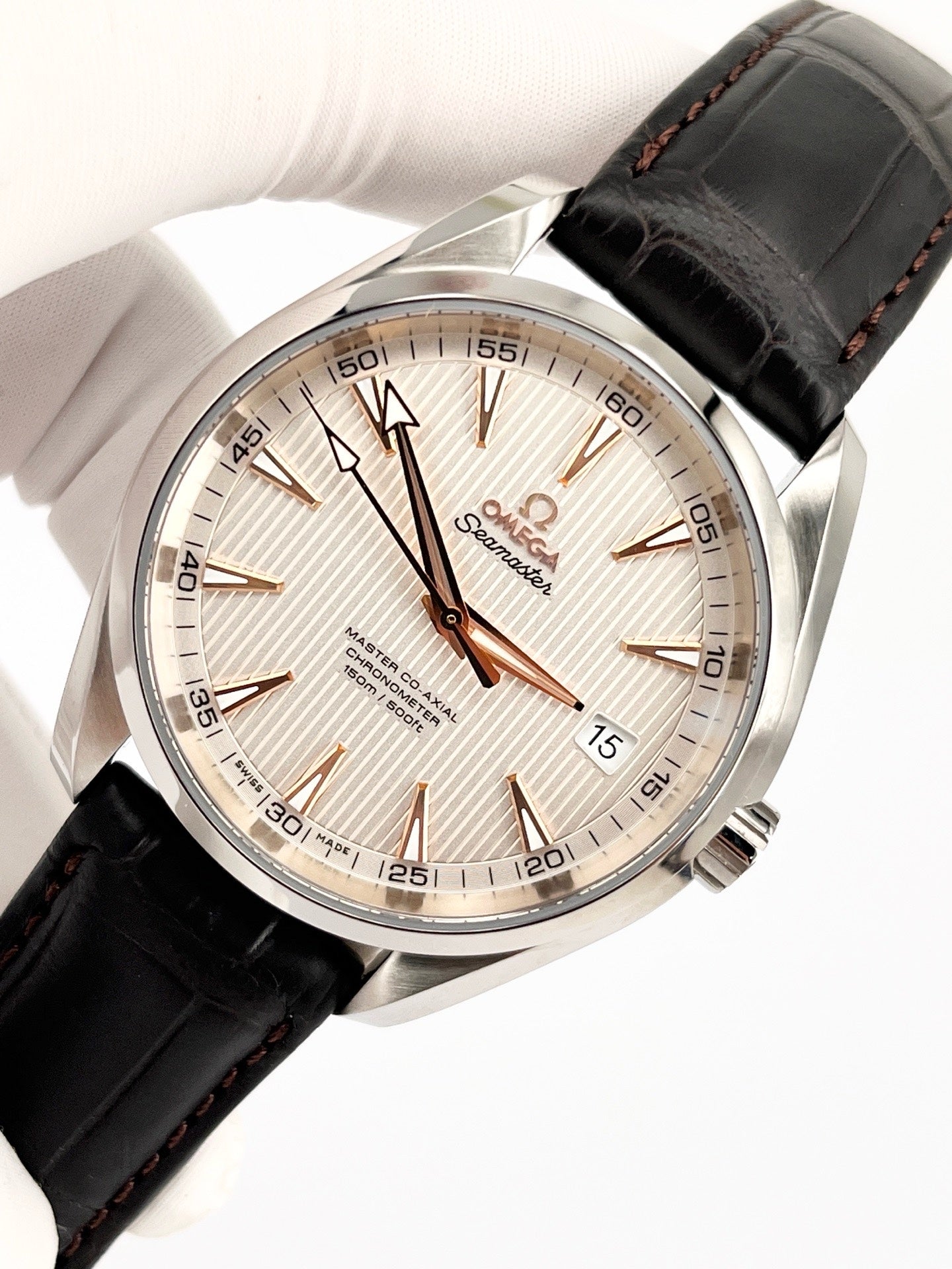 Omega White Automatic (self-winding) watch