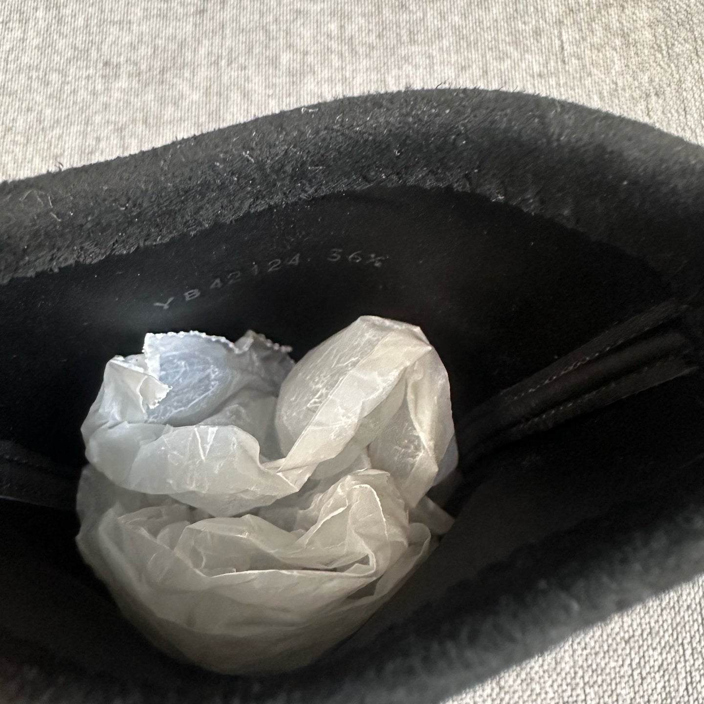 空白 Alcantara Black Ankle boots