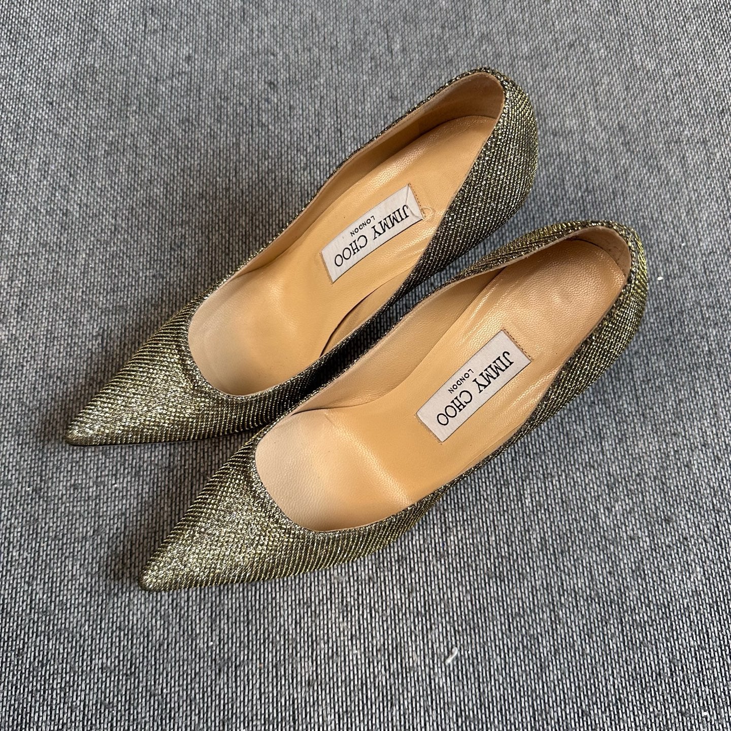 Jimmy Choo Gold High heels