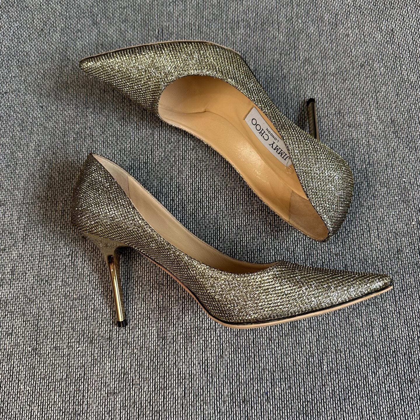 Jimmy Choo Gold High heels