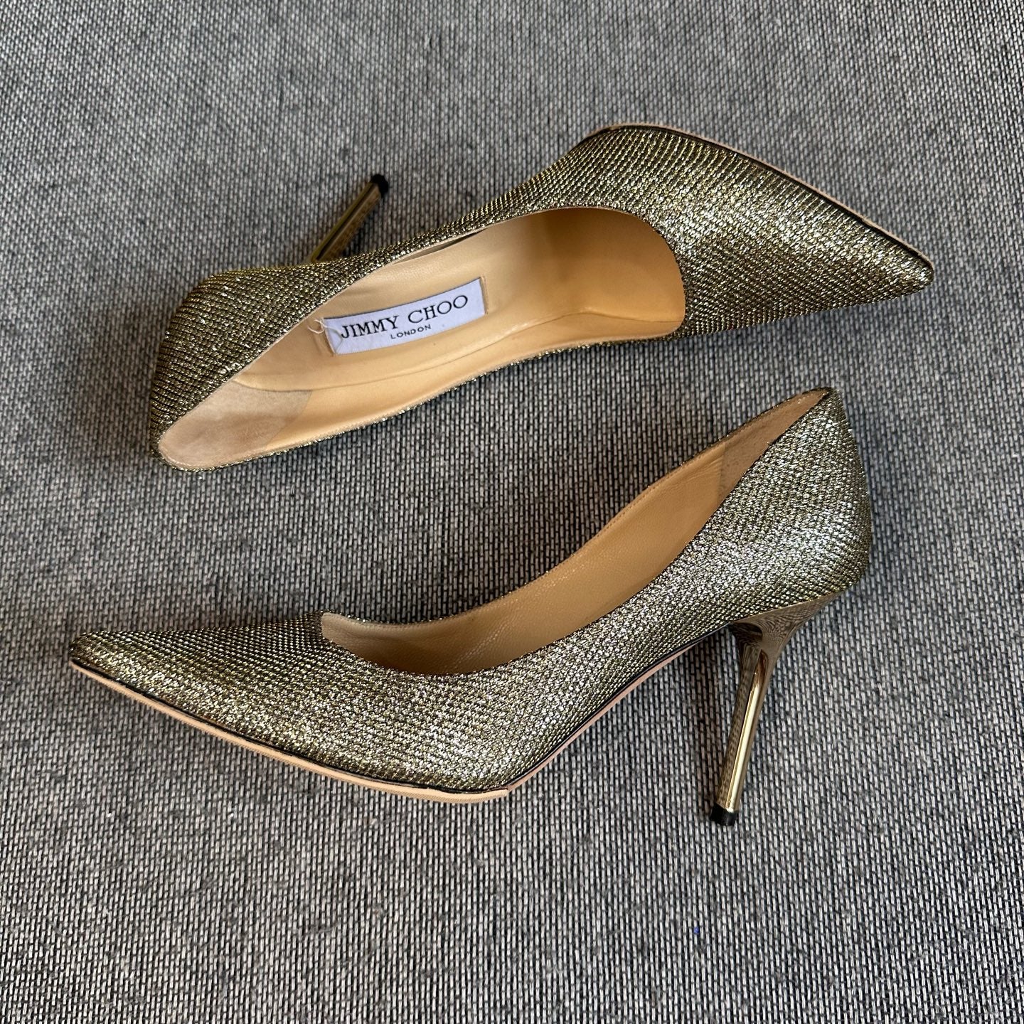 Jimmy Choo Gold High heels