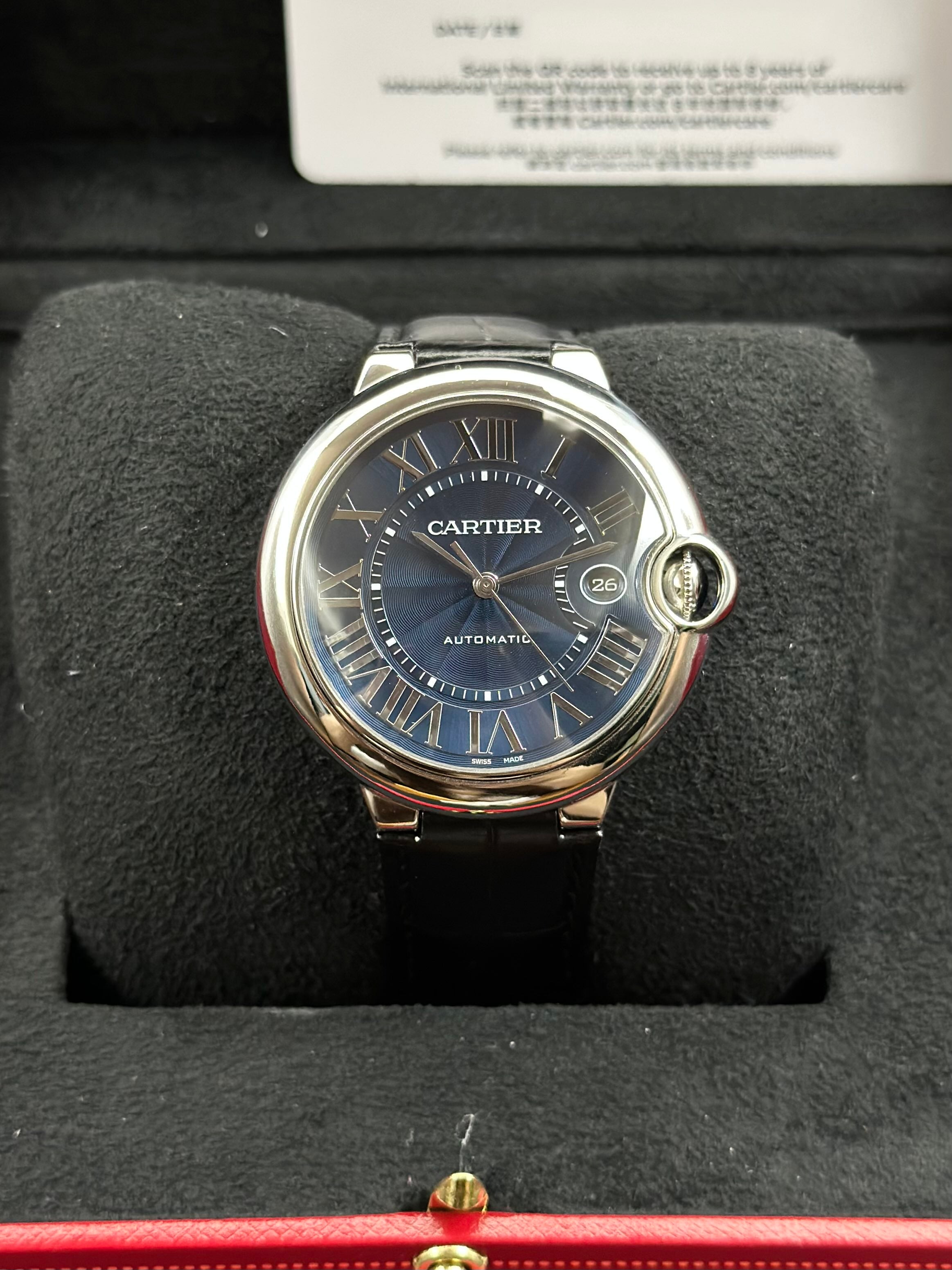Cartier Blue Automatic (self-winding) watch