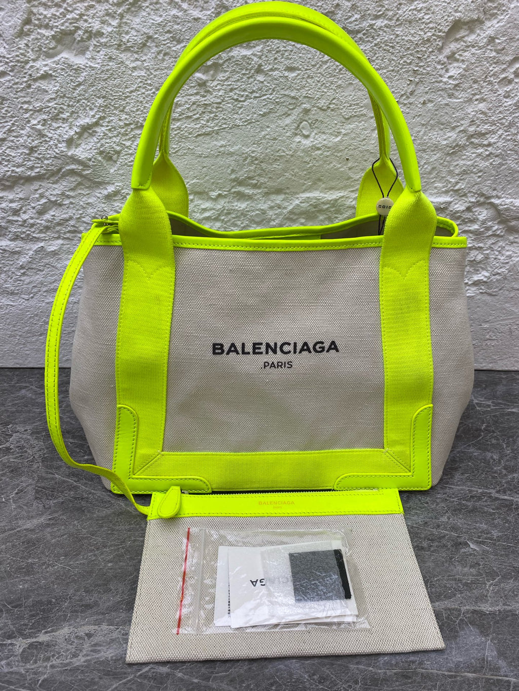 Balenciaga Canvas Green Tote
