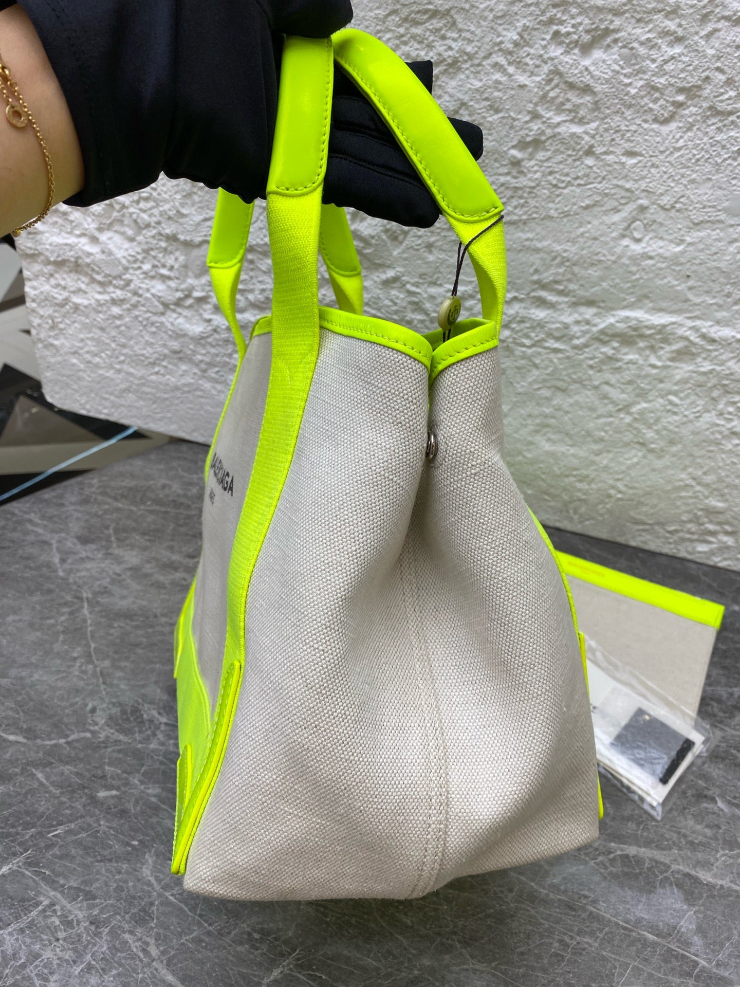 Balenciaga Canvas Green Tote