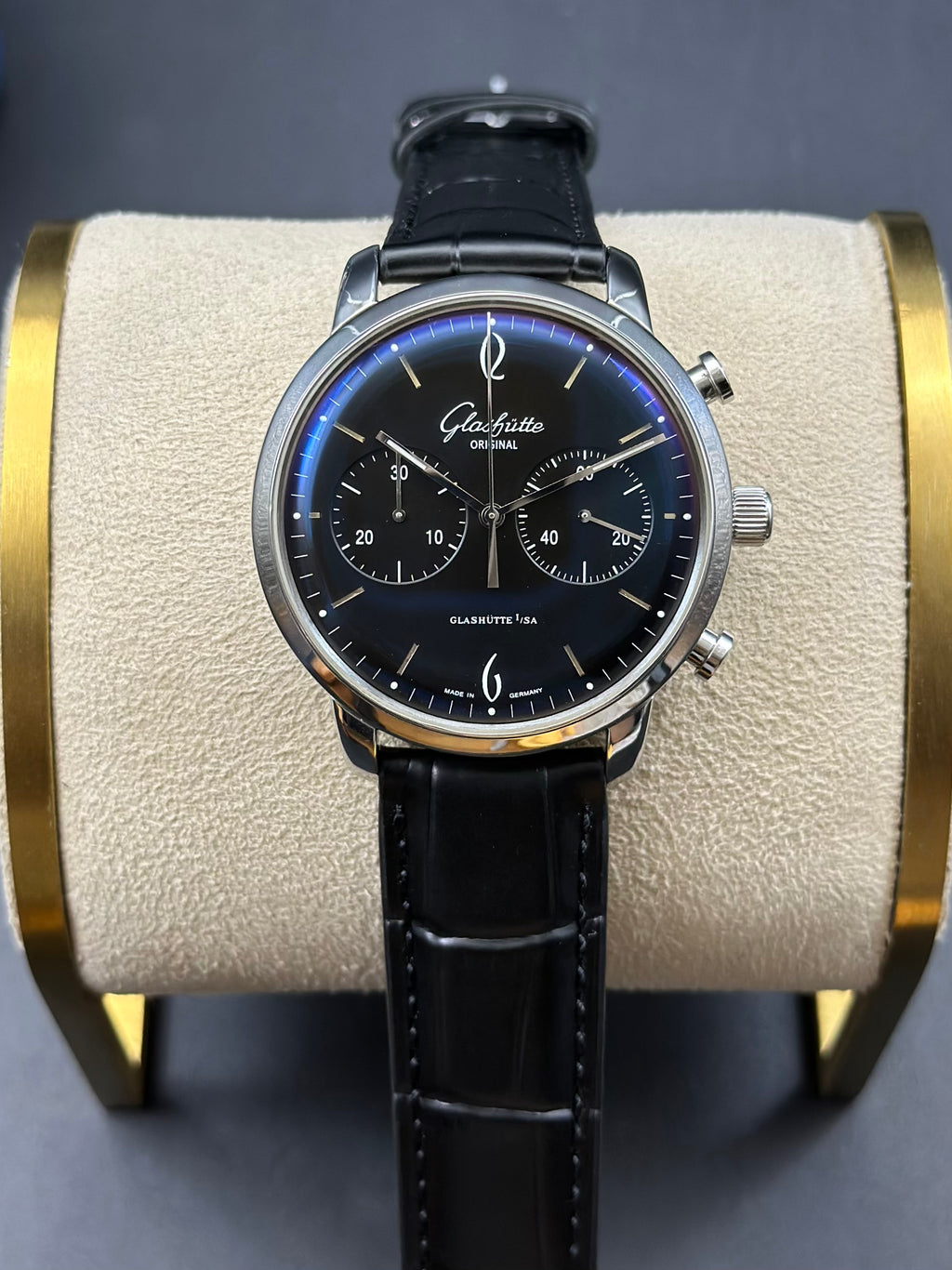 Glashutte Original Black Automatic (self-winding) watch