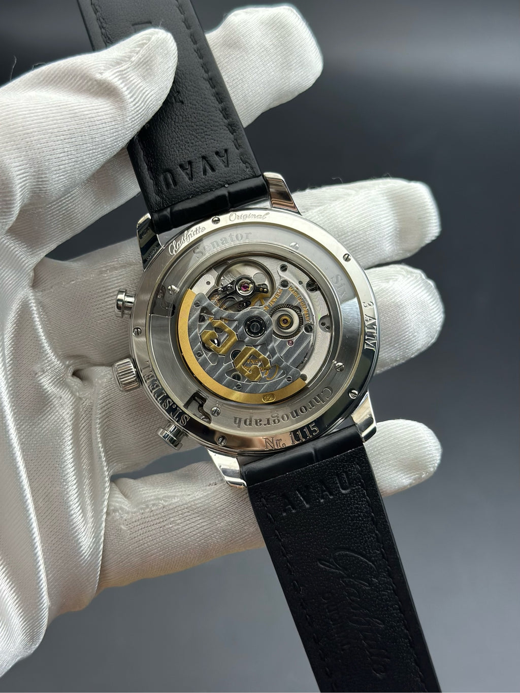 Glashutte Original Black Automatic (self-winding) watch