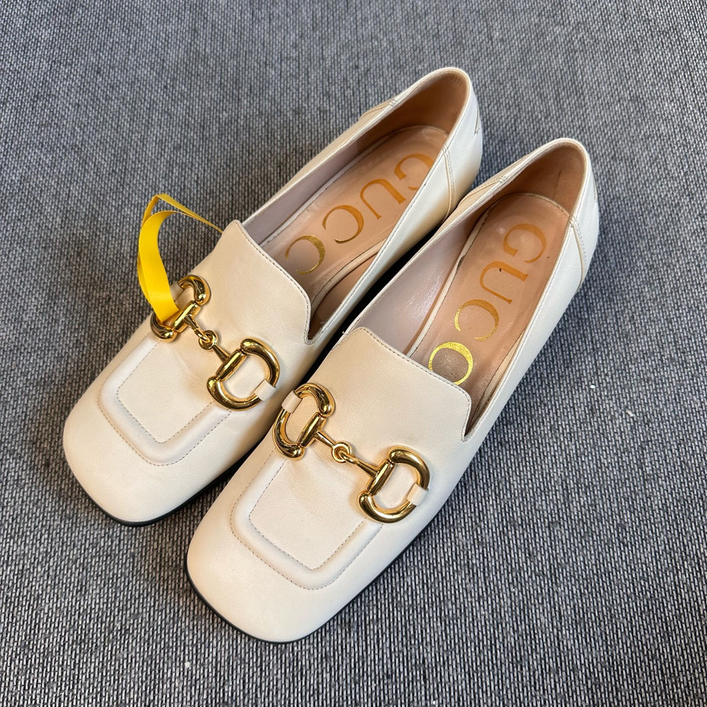 Gucci White Loafers