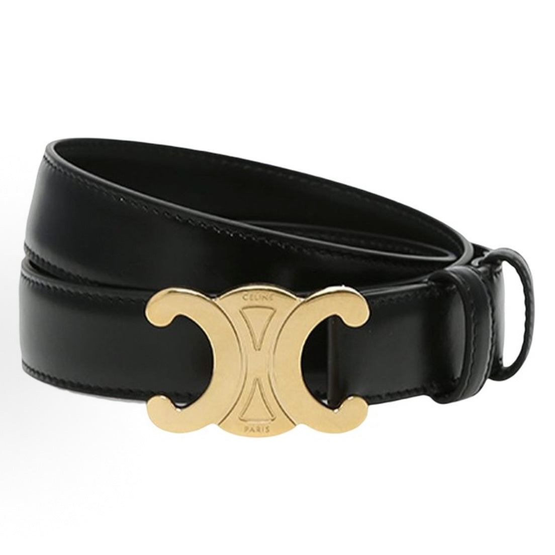 Celine Leather Black Belt