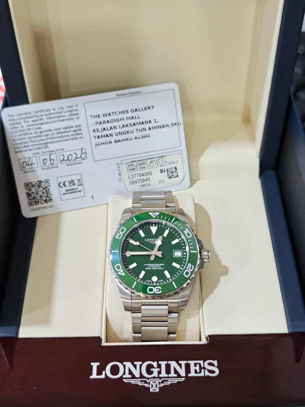 Longines Conquest Diving Series Automatic (self-winding) watch 39MM L3.779.4.06.6