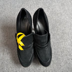 Burberry Alcantara Black Platform pumps