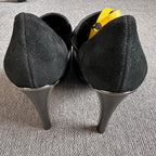 Burberry Alcantara Black Platform pumps