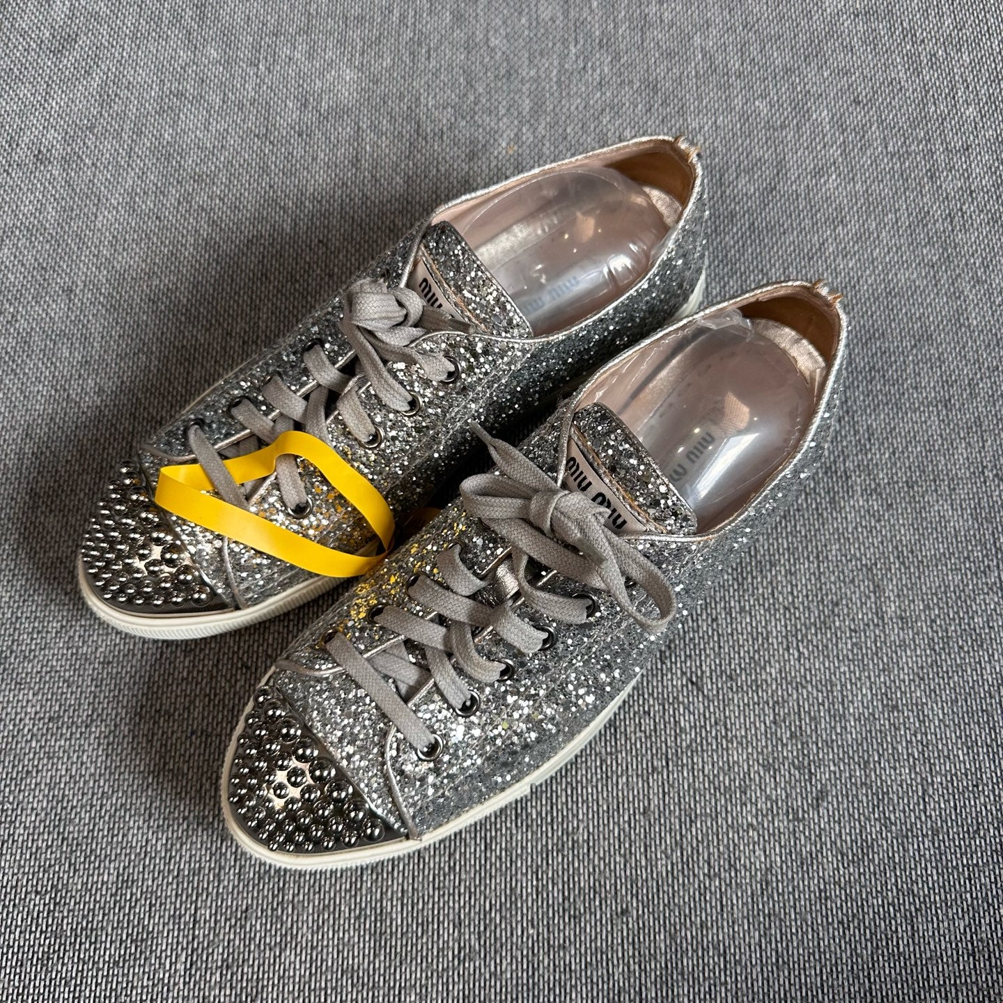 Miu Miu Silver Skate shoes