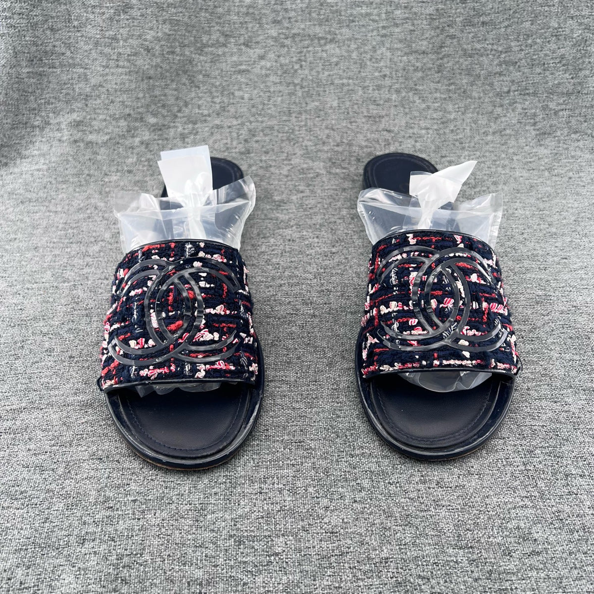 Chanel Tweed Multicolor Flip flop