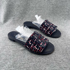 Chanel Tweed Multicolor Flip flop