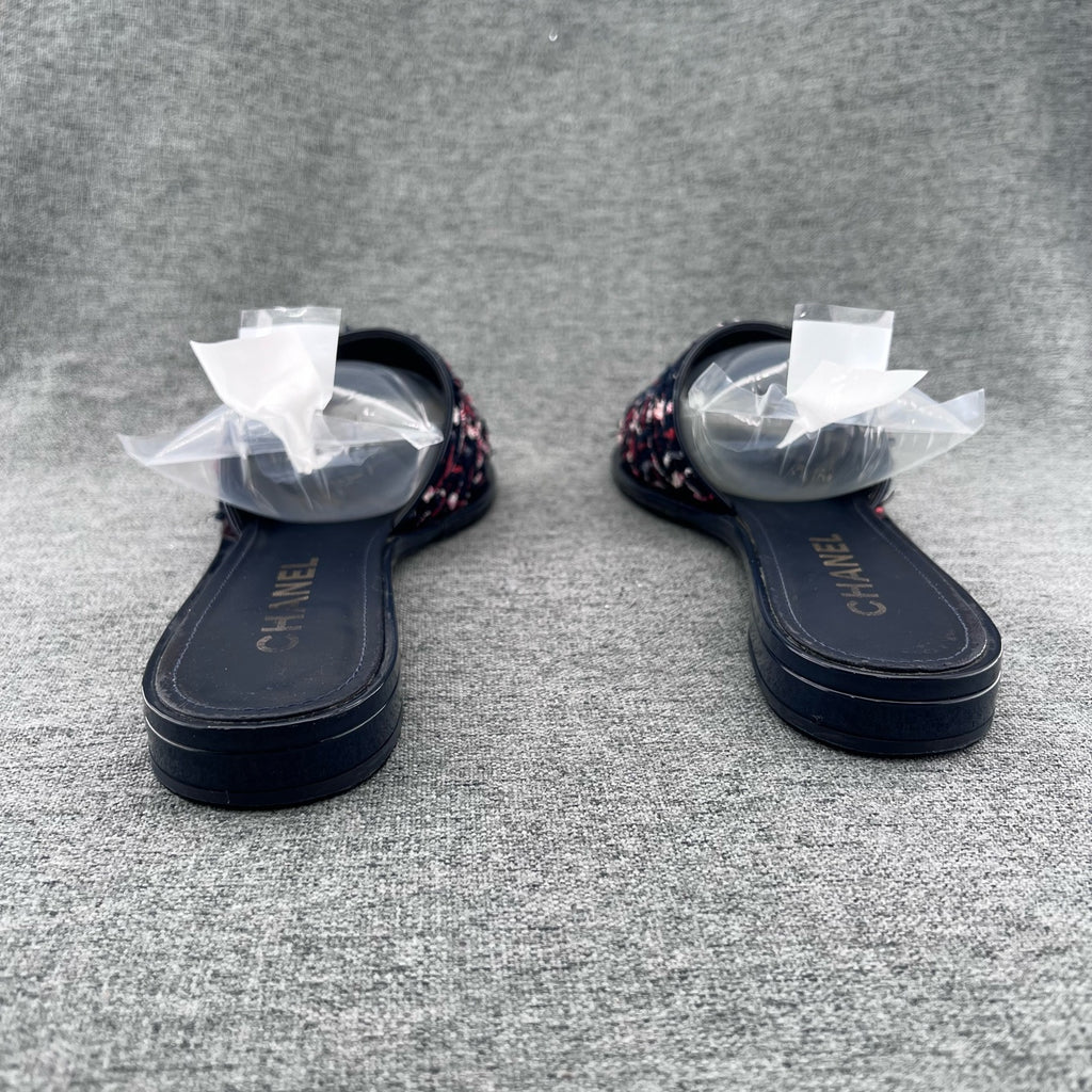 Chanel Tweed Multicolor Flip flop
