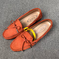 空白 Alcantara Red Loafers