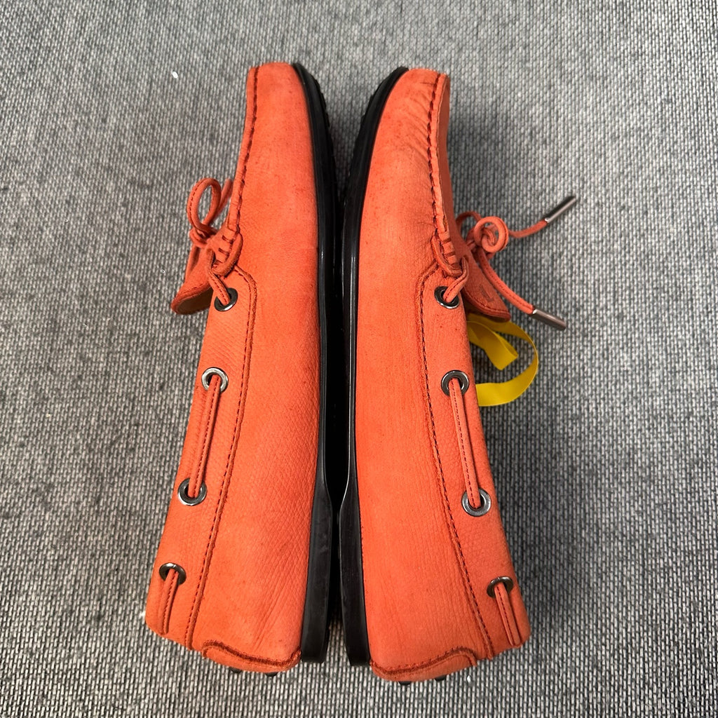 空白 Alcantara Red Loafers