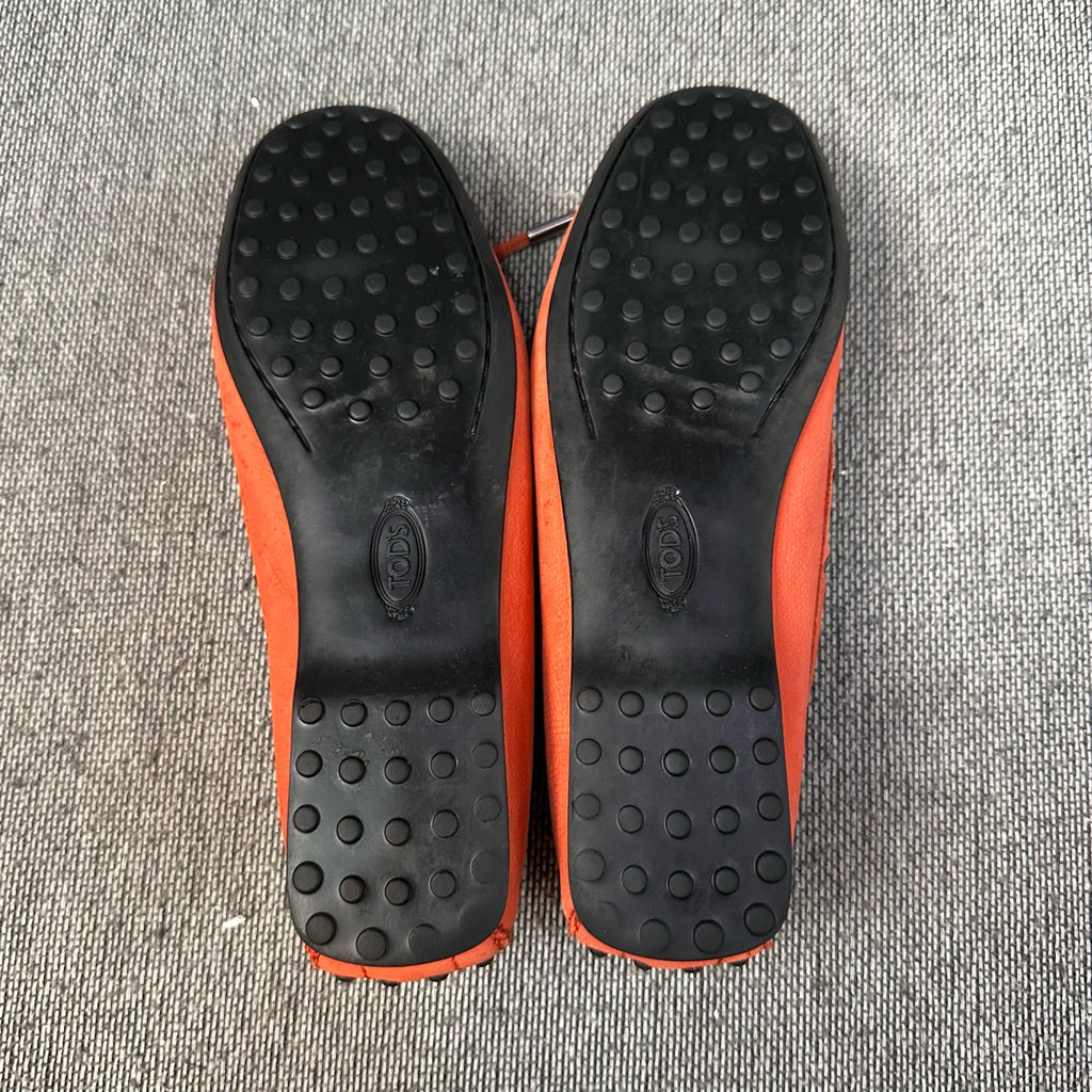 空白 Alcantara Red Loafers