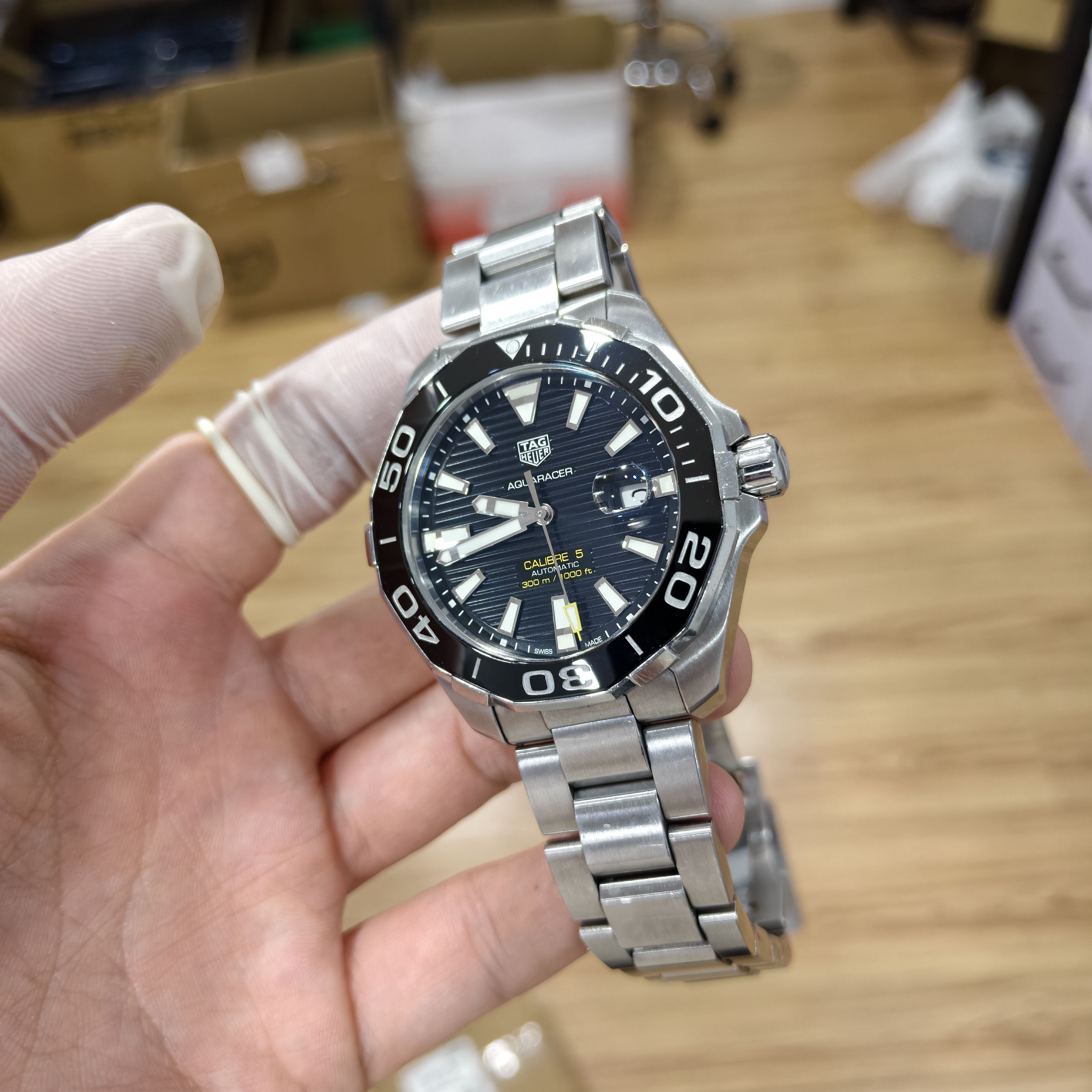 TAG Heuer Competitive potential Black Automatic (self-winding) watch 43 millimeters WAY201A.BA0927