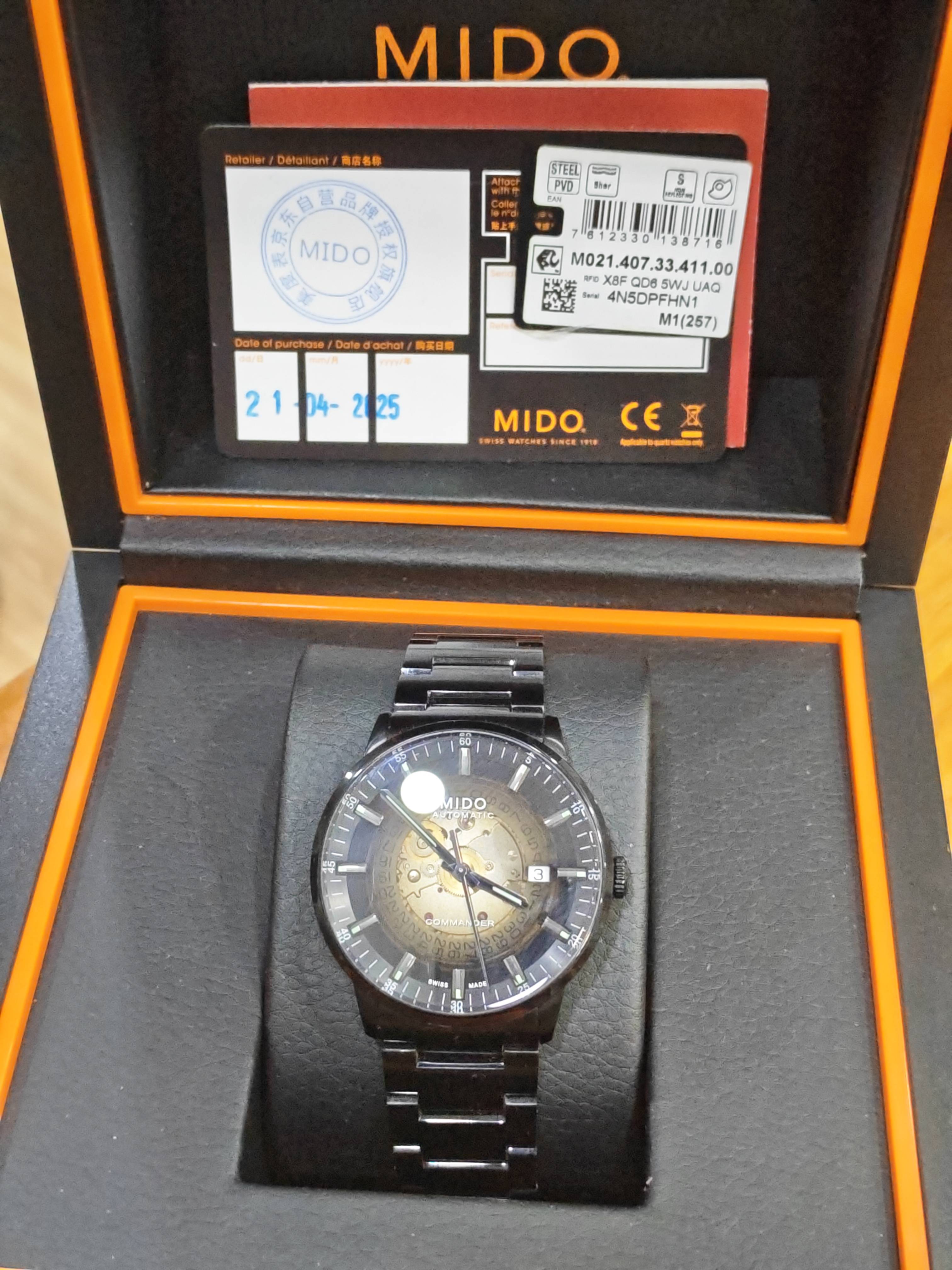Mido Commander Automatic (self-winding) watch 40 millimeters M021.407.33.411.00