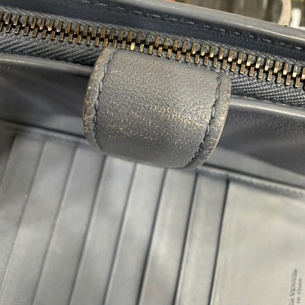Bottega Veneta Blue Clutch