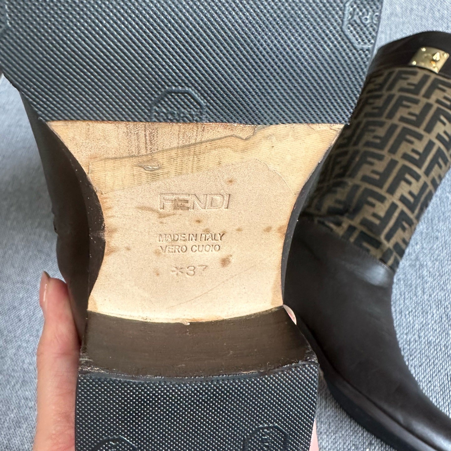 Fendi Leather Ankle boots