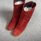 Miu Miu Alcantara Red Ankle boots