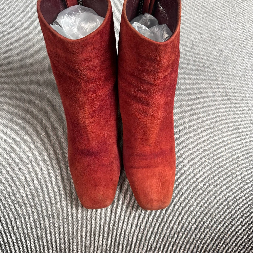 Miu Miu Alcantara Red Ankle boots