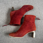 Miu Miu Alcantara Red Ankle boots